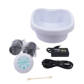 24W 110V Ionic Foot Bath Detox Machine, Portable Detox Foot SPA System Ionic Cleanse Detox Foot Bath Spa Machine for Home, Foot Detox Machine SPA Negative Hydrogen System w/Foot Basin