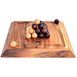 Knobelholz Pharaoh Board Last Ball Xlarge Pylos Game Board Extra Large Strategy Game Made of Natural Wood, Thinking Game for 2 People Children's Game Board Game