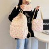 Cohawk Bow Backpack for Women Coquette Aesthetic Nylon Rucksack Cute