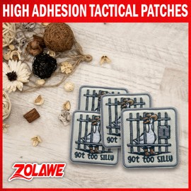 Zolawe Got Too Silly Goose Patch, 3 Inches Sew On Iron On Meme Goose Embroidery Patches for Clothes Backpacks Hats Jeans Bags, Embroidered Patches, Cowboy Goose DIY Iron On Patch for Boy Girl