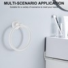 SetSail Towel Holder for Bathroom Wall Screw-in White Towel Ring