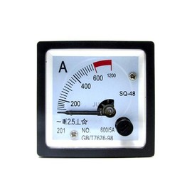 SQ 호환 SQ-48 AC 전류계 2 배 과부하 유형 1A 5A 범위 아날로그 게이지 패널 48x48mm [05 10A] Compatible SQ-48 AC ammeter 2 times overload type 1A 5A range analog gauge panel 48x48mm [05 10A]