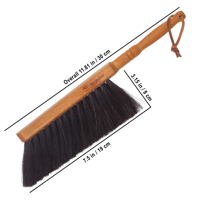 REDECKER Horsehair Fiber Hand Brush and Dust Pan Set -