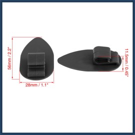 INFINAUTO Universal Car Floor Mat Clips Fixing Grips Anti Slip Buckle Black 28x56mm 20 pcs Stylish Design