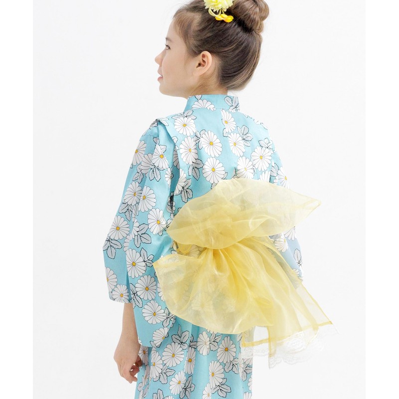 Bee saa01400 Yukata 3-Piece Set, Kids, Girls, Summer, Easy, Separate
