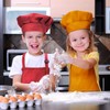 Carolilly Kids Apron and Hat Set, Adjustable Children Kitchen Chef