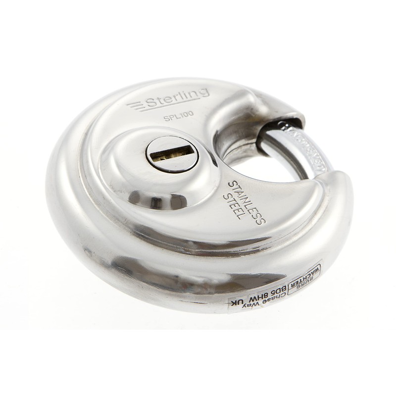 Sterling SPL080 60 mm Disc Padlock , Grey