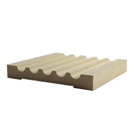 EWCA49 Fluted 5-1/8" Wide x 3/4" Casing. Unfinished Trim, Maple, 94"