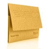 Railex Pocket Folder Foolscap Document Wallets - Gold Folders for