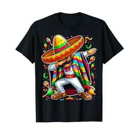 Dabbing Mexican Poncho Cinco De Mayo T-Shirt
