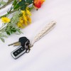 AOKSUNOVA Macrame Keyring Band Boho Orange Lanyard Woman Key Pendant