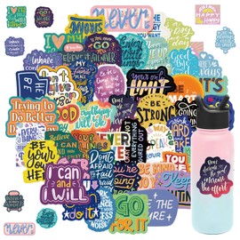 Sayings Stickers, Pack of 100, Inspirational Quotes Sticker Set, Motivational Stickers, Positive English Stickers for Children, Teenagers and Adults, for Diary, Cups, Laptop, Memes etc