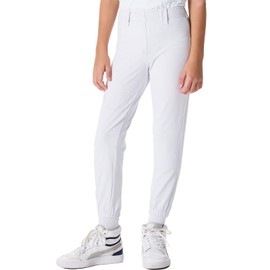 DEVOROPA 2T/3T/4T/5T to Big Kids Youth Boys Baseball Pants Girls Softball Pants Fast Pitch Tee Ball Practice Pants Pockets White 4T