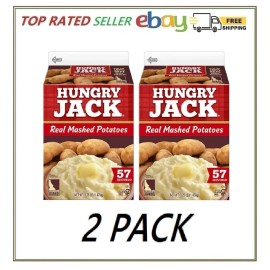 Idahoan *2PK**Hungry Jack Mashed Potatoes Easy Instant Tasty Food Bulk Box 2X3.25Lb