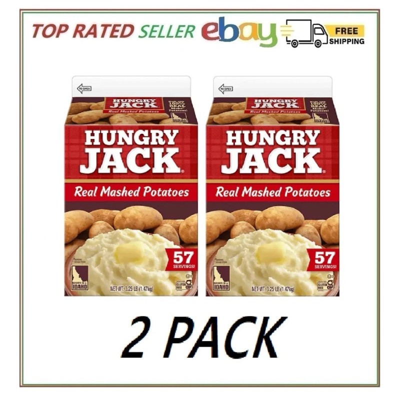 Idahoan *2PK**Hungry Jack Mashed Potatoes Easy Instant Tasty Food Bulk