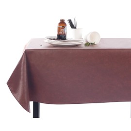 Yourtablecloth Heavy Duty Vinyl Rectangle or Square Tablecloth – 6 Gauge Heavy Duty Tablecloth – Flannel Backed – Wipeable Tablecloth with Vivid Colors & Many Sizes 52 x 70 Rust Print
