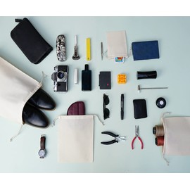 ecomuslinbags 12x20 inches Natural Cotton Double Drawstring Reusable Produce Muslin Bags – Multipurpose Drawstring Storage Pouch for Everyday Use (Pack Of 1)