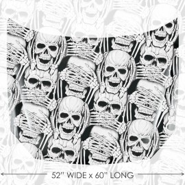 Unbranded Hear No Evil Skull Truck / Car Hood Decor Decal Premium Re-Skin Vinyl Wrap