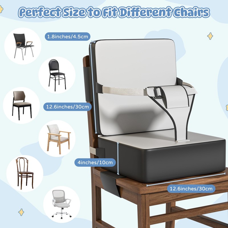Booster Seat for Kitchen Chair, Toddler Booster Seat for Dining