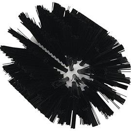 Vikan 5380-103-9 Stiff Tube Brush, Polyester, 3-7/8" x 6-1/2" OAL, Black