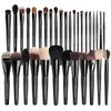 Professional Makeup Brush Set, 32 Piece Synthetic Fiber Brushes, Black