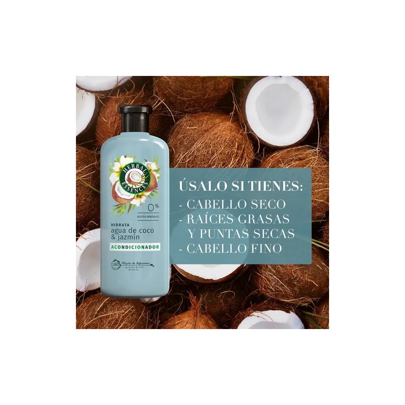 Acondicionador Herbal Essences Hidrata Agua de Coco Jazmín 400ml