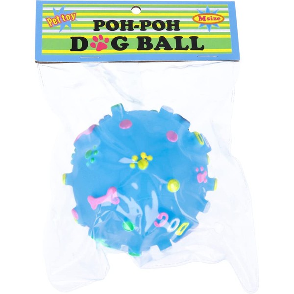 Poo Dog Ball PT-DBT-2-2, Medium, Light Blue, 1 Piece