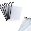 CuiCanfla 8 Pcs Zip File Bags, Transparent Mesh Zip Pen