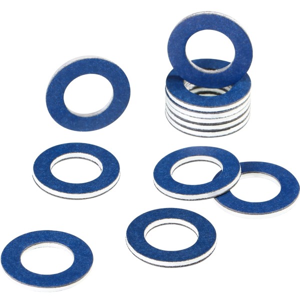 Outus 12 Pieces Oil Drain Plug Gasket Crush Washer Seals Part 90430-12031 Plug Gaskets Replacement Compatible with Prius Tundra Sienna Highlander Avalon Camry Corolla Tacoma 4Runner RAV4, Aluminum