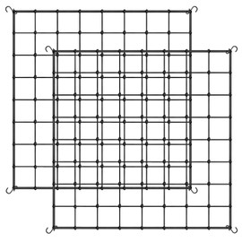 iPower 4x4FT Flexible Elastic Trellis Netting with Hooks for Grow Room, Flowers & Vegetables, 2 Pack, 2-Pack, Black