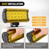 Nilight 6.5 Inch LED Light Bar Cover 2 PCS Amber