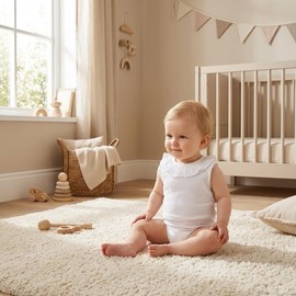 BABIDU Body Neonato Senza Maniche 100% Cotone, Body Neonato in Tessuto Bambula con Collo a Volant, Morbido Traspirante e Ipoallergenico per Pelli Sensibili, Abbigliamento Unisex per Neonato e Bambina