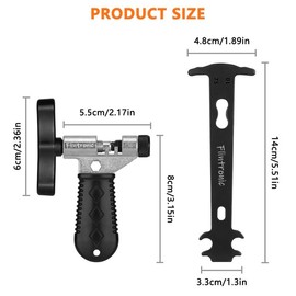 flintronic Bike Chain Splitter, 2-in-1 Bike Chain Tools Set, Bike Chain Splitter+Chain Wear Indicator, Universal Bike Chain Breaker Splitter Link Repair Removal Tool, Quick Link Open Close Tool