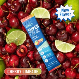 Nello Nello Supercalm Drink Mix - Ashwagandha KSM 66, Magnesium Glycinate & L-Theanine Supplement - Ashwagandha Root Extract - Focus and Relaxation Support (20 Travel Packets) - Cherry Limeade