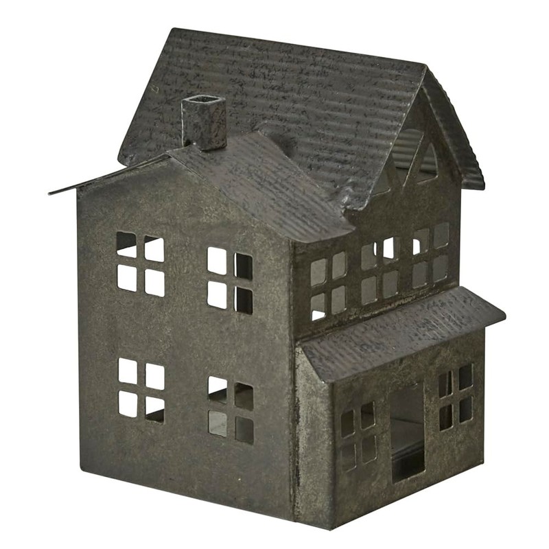 Park Designs Metal House Tealight Holder | Rustic Tin Candle