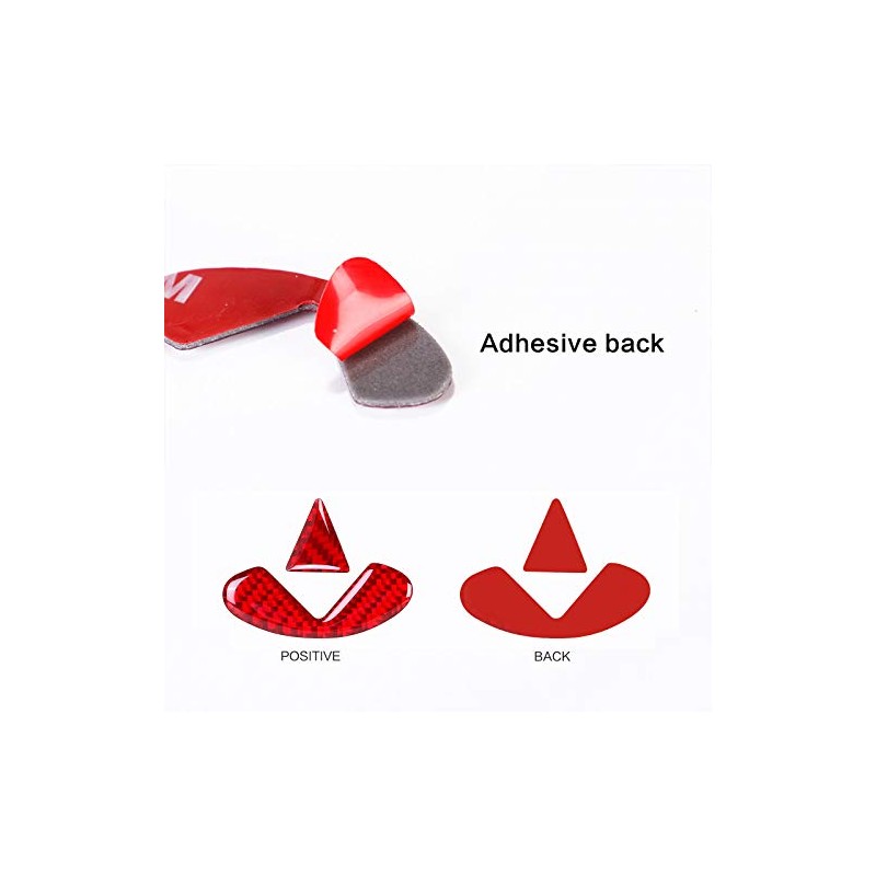 QianBao Compatible with Carbon Fiber Steering Wheel Logo Decoration Interior