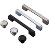 Zinc Alloy Matt Black Handle Cabinet Door Handles and Pulls