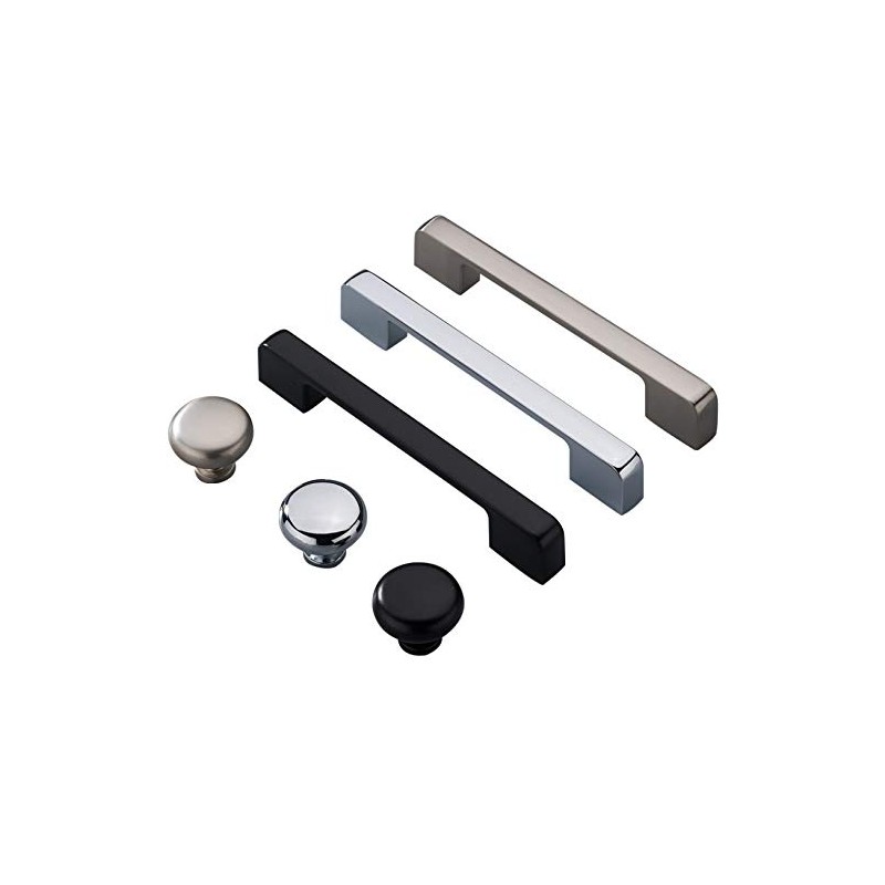Zinc Alloy Matt Black Handle Cabinet Door Handles and Pulls