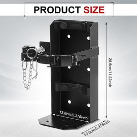 Zonon Heavy Duty Fire Extinguisher Bracket 10 lb Metal Fire Extinguisher Holder Wall Mount for Home Car Truck, Mini, Small, and Medium Sized Fire Extinguisher Diameter 5.12-5.51 Inch, Black (1 Pc)