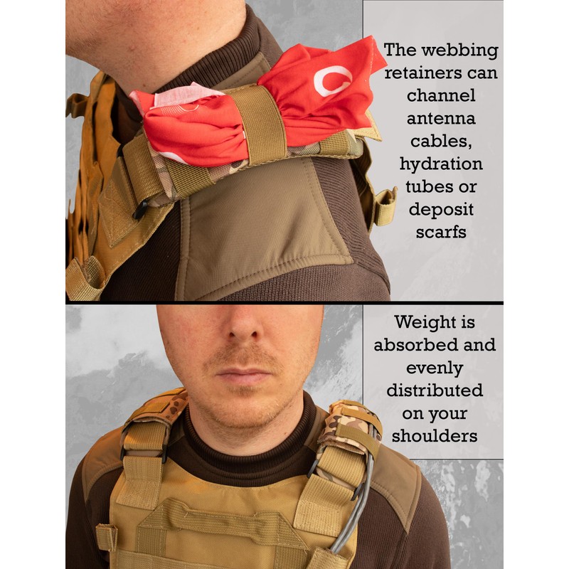 Shoulder Strap Pad for Optimal Weight Distribution, Plate Carrier Shoulder
