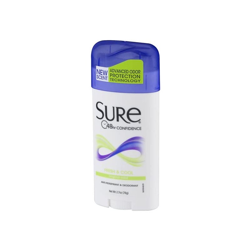 Sure Deodorant 2.7 Ounce Original Solid Fresh & Cool (79ml)