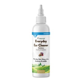 NaturVet Everyday Ear Cleansing Solution with Sweet Pea & Vanilla Scent for Dogs & Cats 8 oz