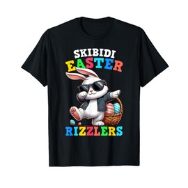 Skibidi Easter Rizzlers Sigma Bunny Face With Sunglasses T-Shirt
