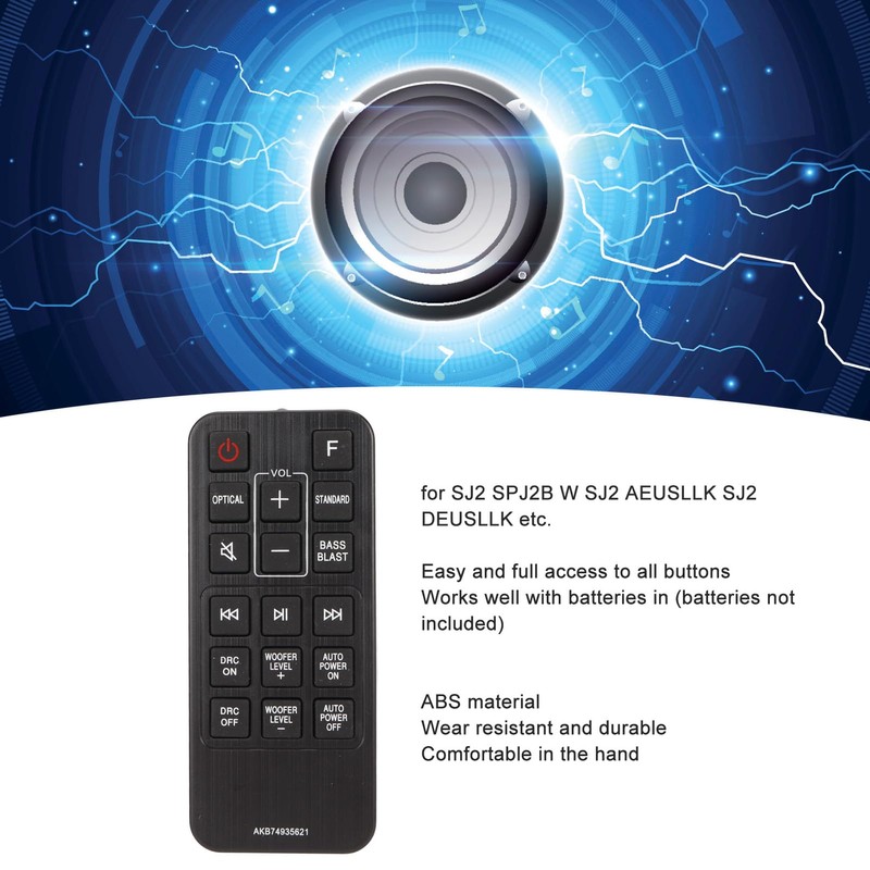 AKB74935621 Soundbar Remote Control for LG SJ2 SPJ2B W SJ2
