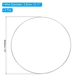 PATIKIL 12 Inch Dream Catcher Rings, 4 Pcs Metal Macrame Wreath Floral Round Ring Hoop for Home Car DIY Craft Wedding Wall Hanging Decorations, Silver