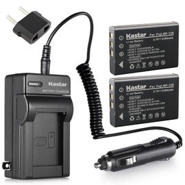 Kastar Battery (X2) & AC Travel Charger for Toshiba PX1657 PX1657E-1BRS PA3790U-1CAM PA3791U, Toshiba Camileo H30 H31 X100 HD, Insignia NS-DV111080F, Drift HD170, AIPTEK DXG-595V, HDV-G9 HDV-G19