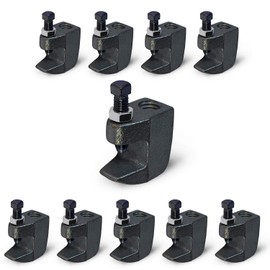 Highcraft DMCT-C12-10 Junior Beam Wall Ceiling Mount Vertical Piping Support-Clamp for Copper, PVC Tubing, 1/2 in, Uncoated Steel (10 Pack)