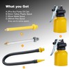 Junchi [2-Pack] Metal Yellow Pump Oil CAN with 3 Spouts