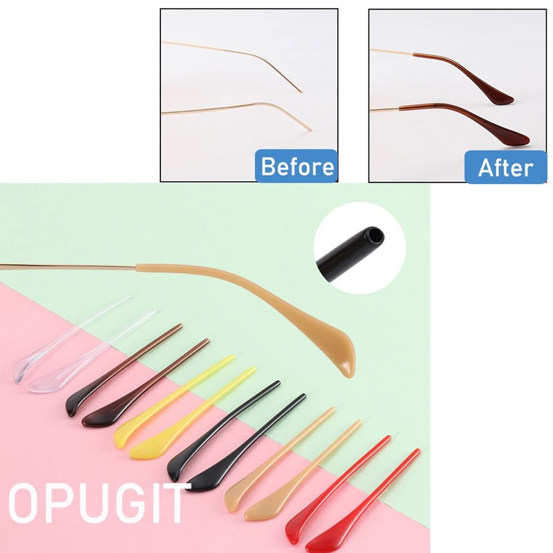 Glasses Temple End Tips,Anti-Slip Plastic Eyeglass End Tips Ear Sock