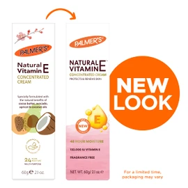 Palmer's Natural Vitamin E Concentrated Cream | for dry, damaged or cracked skin | Squeeze Tube 2.1 Oz